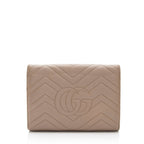 Gucci Matelasse Leather GG Marmont Mini Chain Shoulder Bag (SHF-bJF41o)
