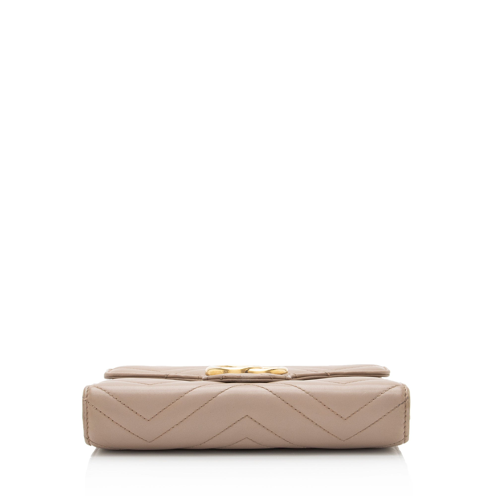 Gucci Matelasse Leather GG Marmont Mini Chain Shoulder Bag (SHF-bJF41o)