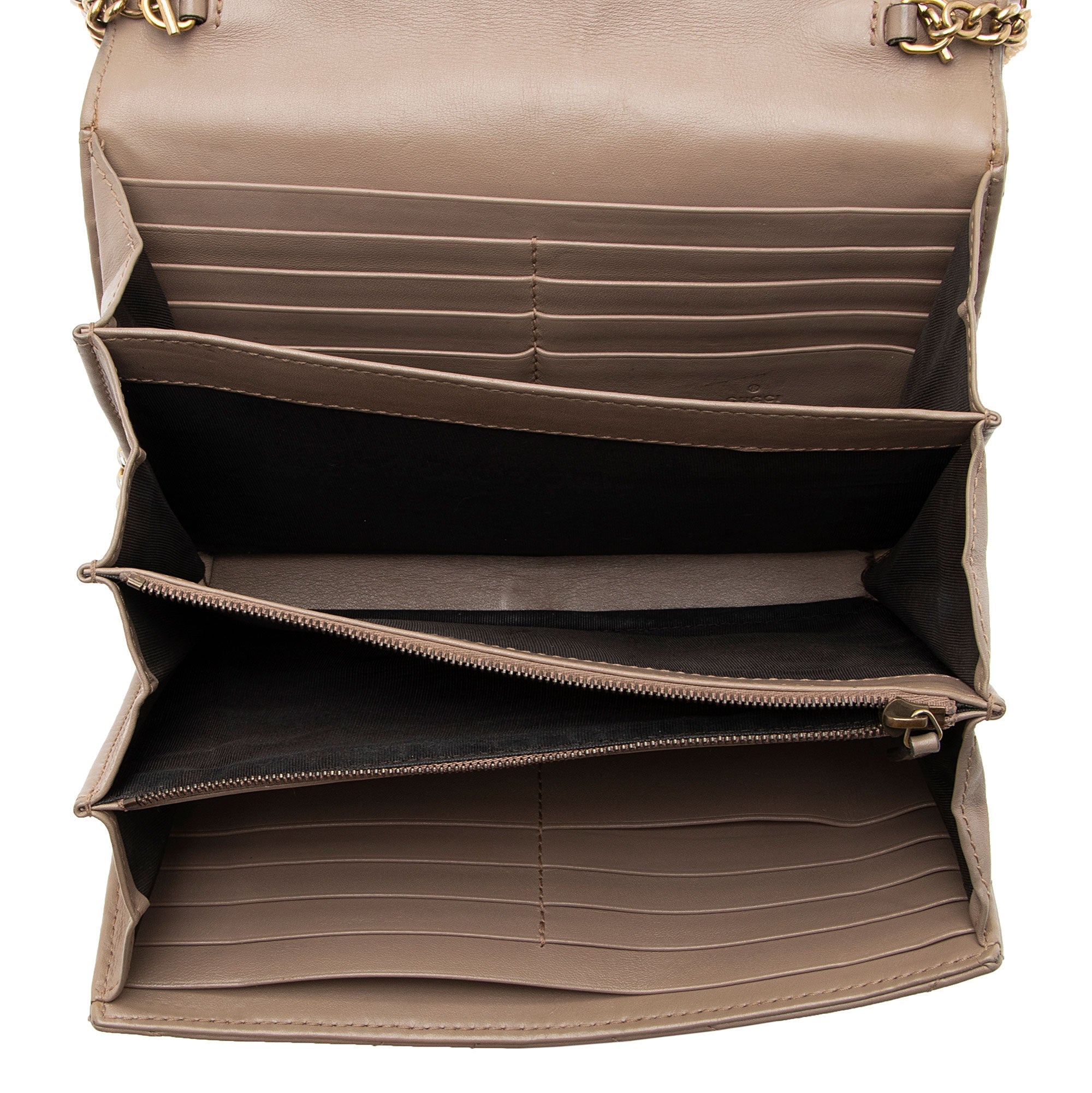Gucci Matelasse Leather GG Marmont Mini Chain Shoulder Bag (SHF-bJF41o)