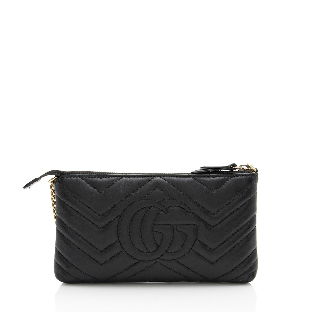 Gucci Matelasse Leather GG Marmont Mini Chain Bag