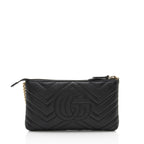 Gucci Matelasse Leather GG Marmont Mini Chain Bag