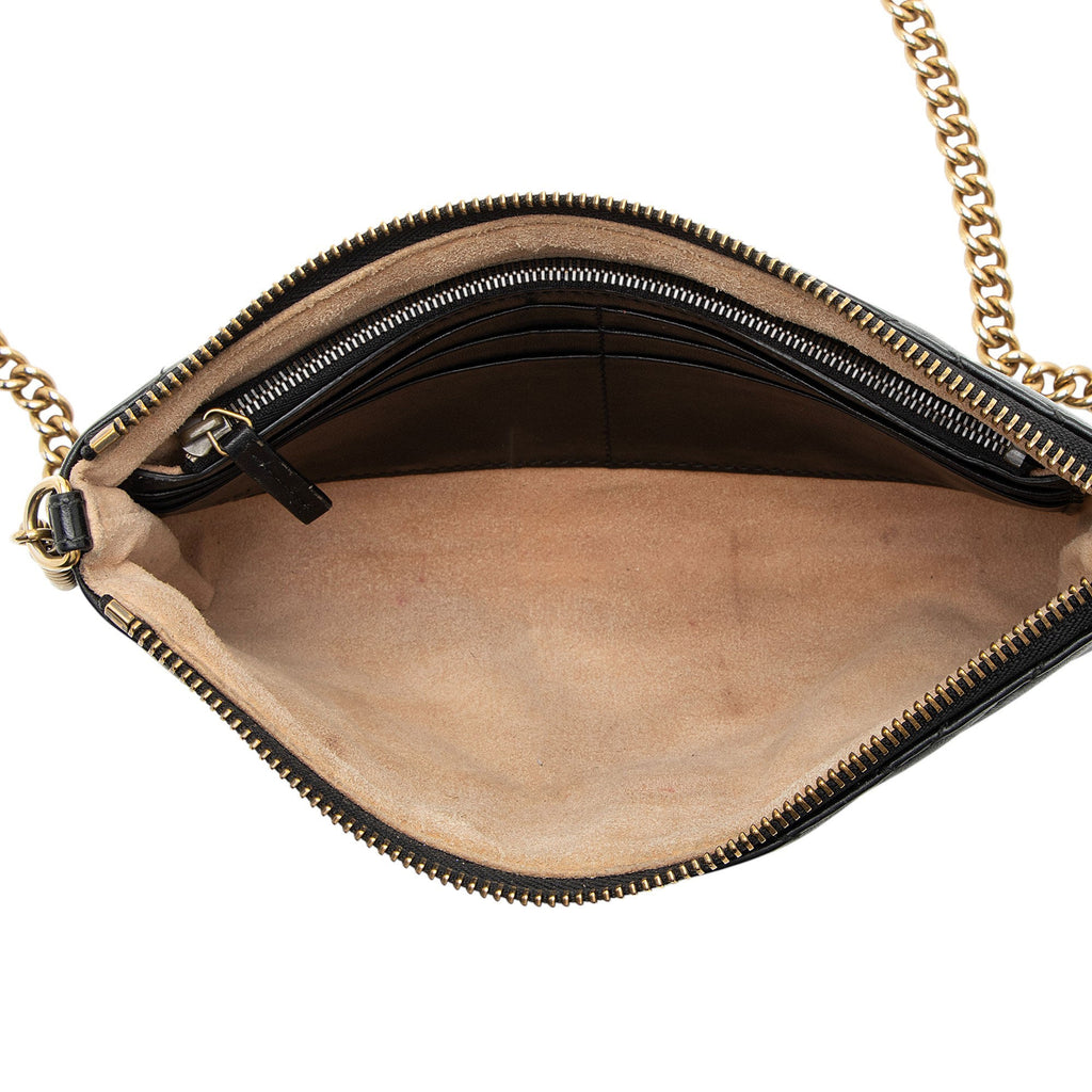 Gucci Matelasse Leather GG Marmont Mini Chain Bag