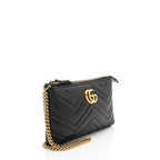 Gucci Matelasse Leather GG Marmont Mini Chain Bag