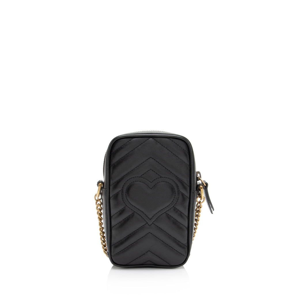 Gucci Matelasse Leather GG Marmont Mini Crossbody