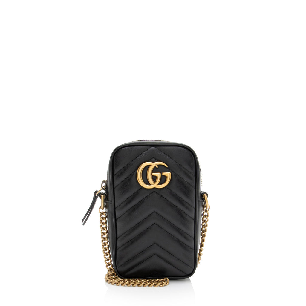 Gucci Matelasse Leather GG Marmont Mini Crossbody