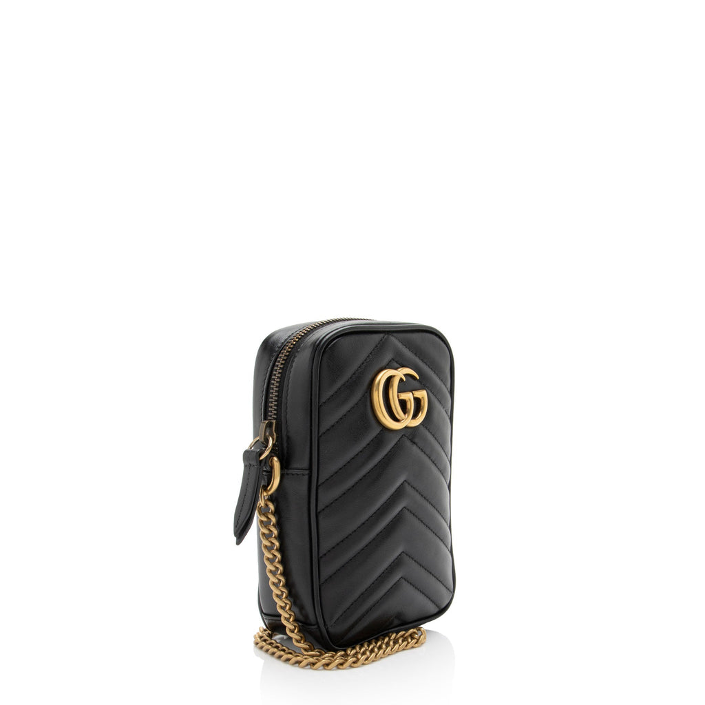 Gucci Matelasse Leather GG Marmont Mini Crossbody