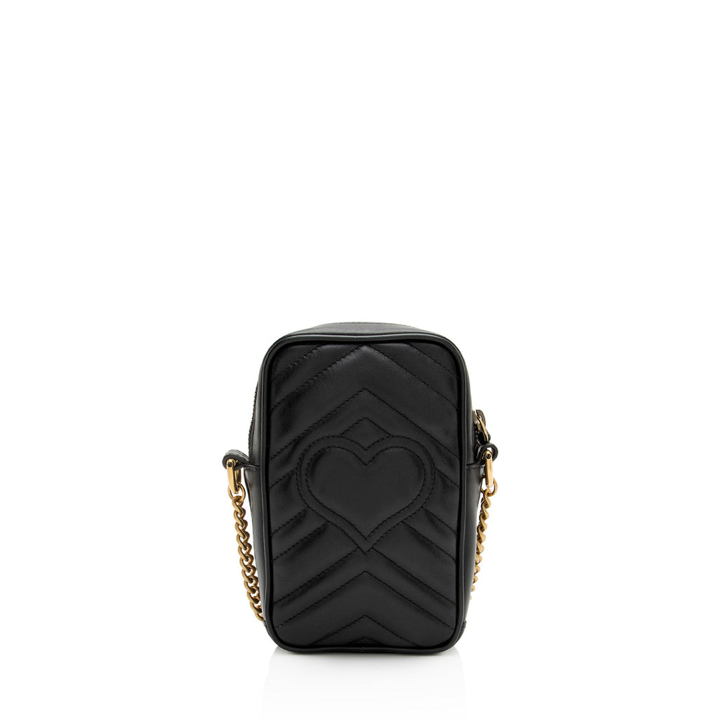 Gucci Matelasse Leather GG Marmont Mini Crossbody