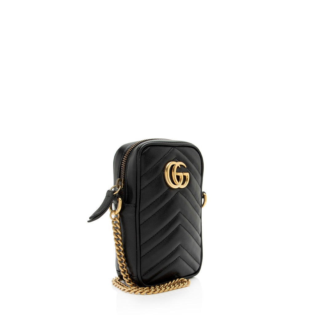 Gucci Matelasse Leather GG Marmont Mini Crossbody