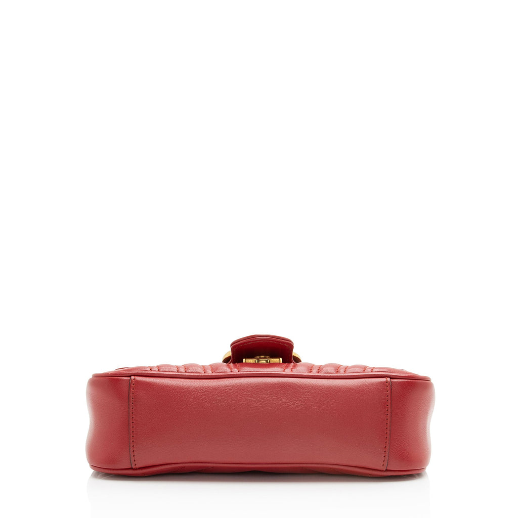 Gucci Matelasse Leather GG Marmont Mini Flap Bag