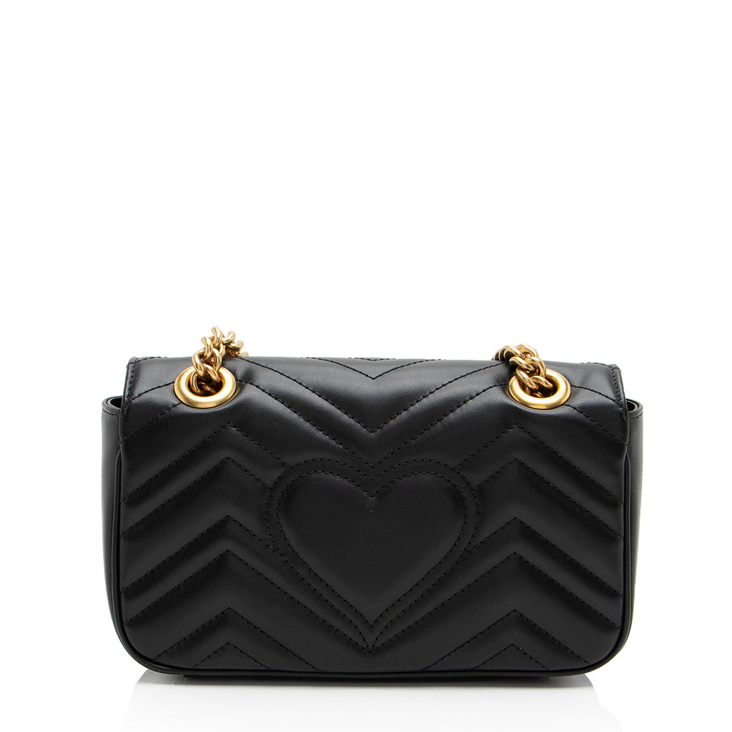 Gucci Matelasse Leather GG Marmont Mini Flap Bag (SHF-w6pN1q)
