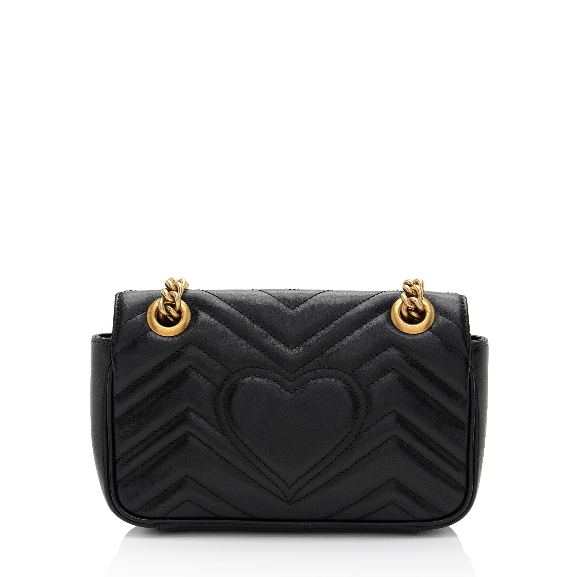 Gucci Matelasse Leather GG Marmont Mini Flap Bag (SHF-Aicihy)
