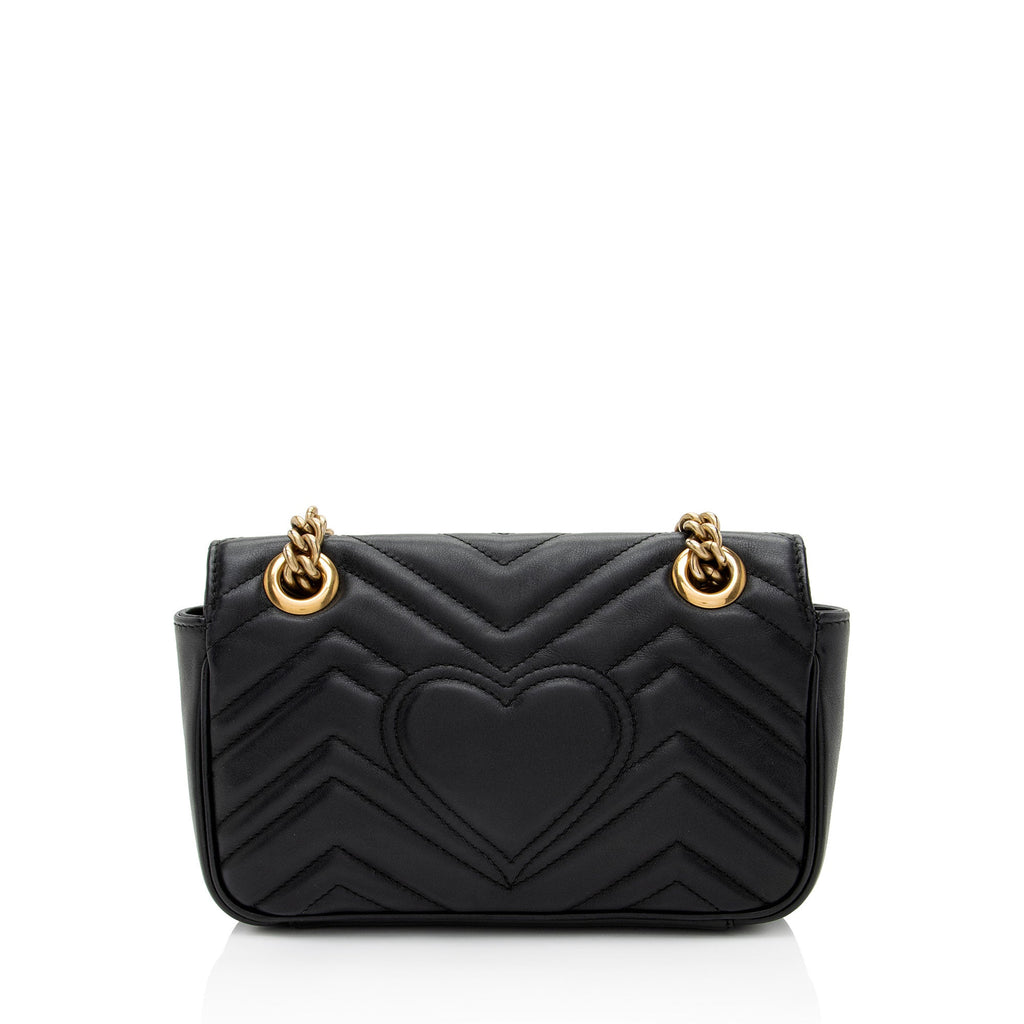 Gucci Matelasse Leather GG Marmont Small Flap Bag