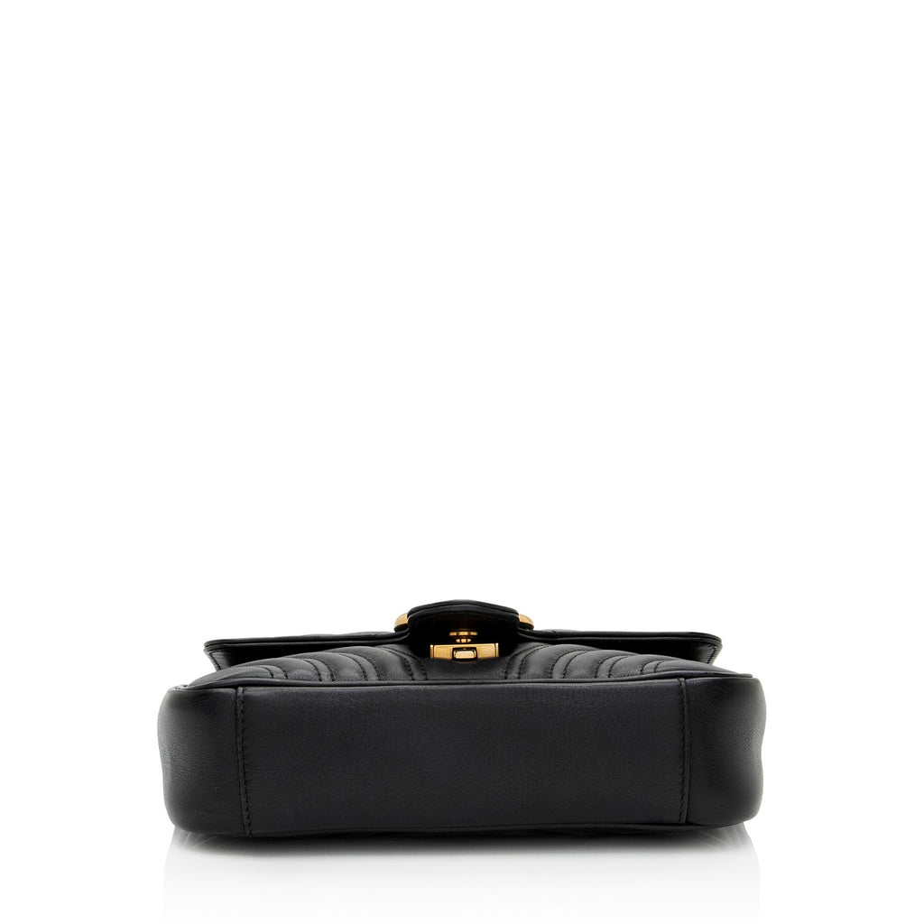 Gucci Matelasse Leather GG Marmont Small Flap Bag