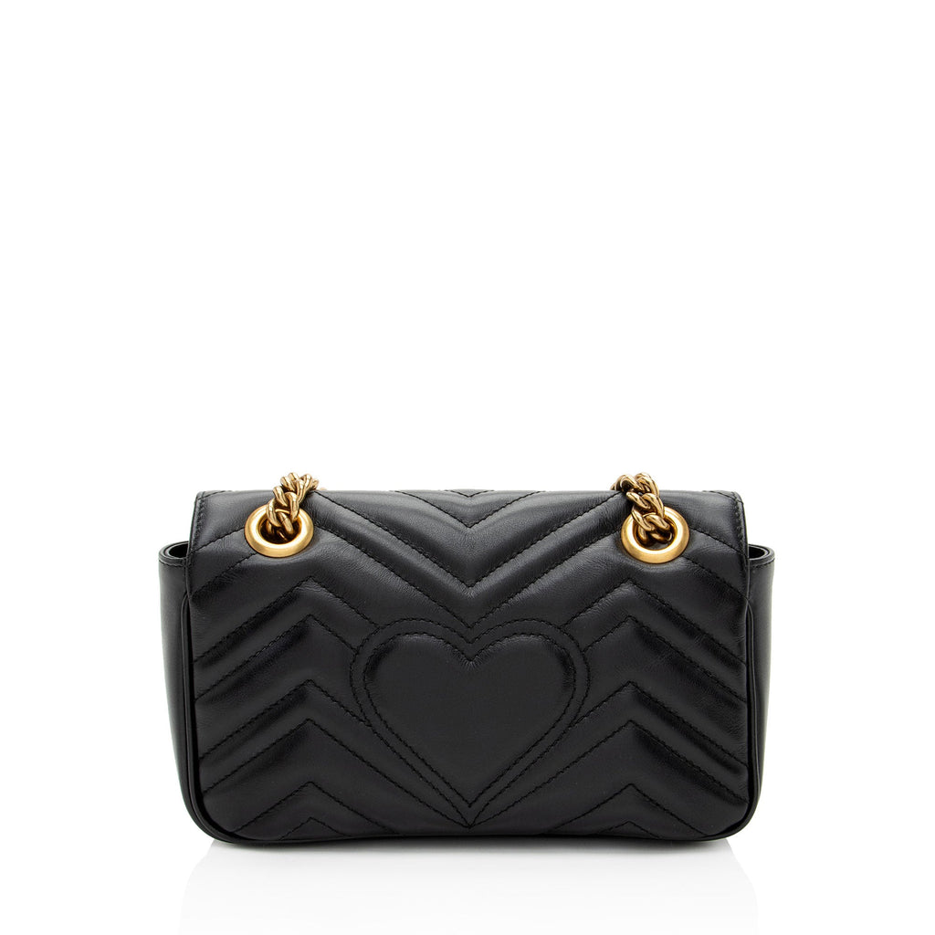 Gucci Matelasse Leather GG Marmont Small Flap Bag