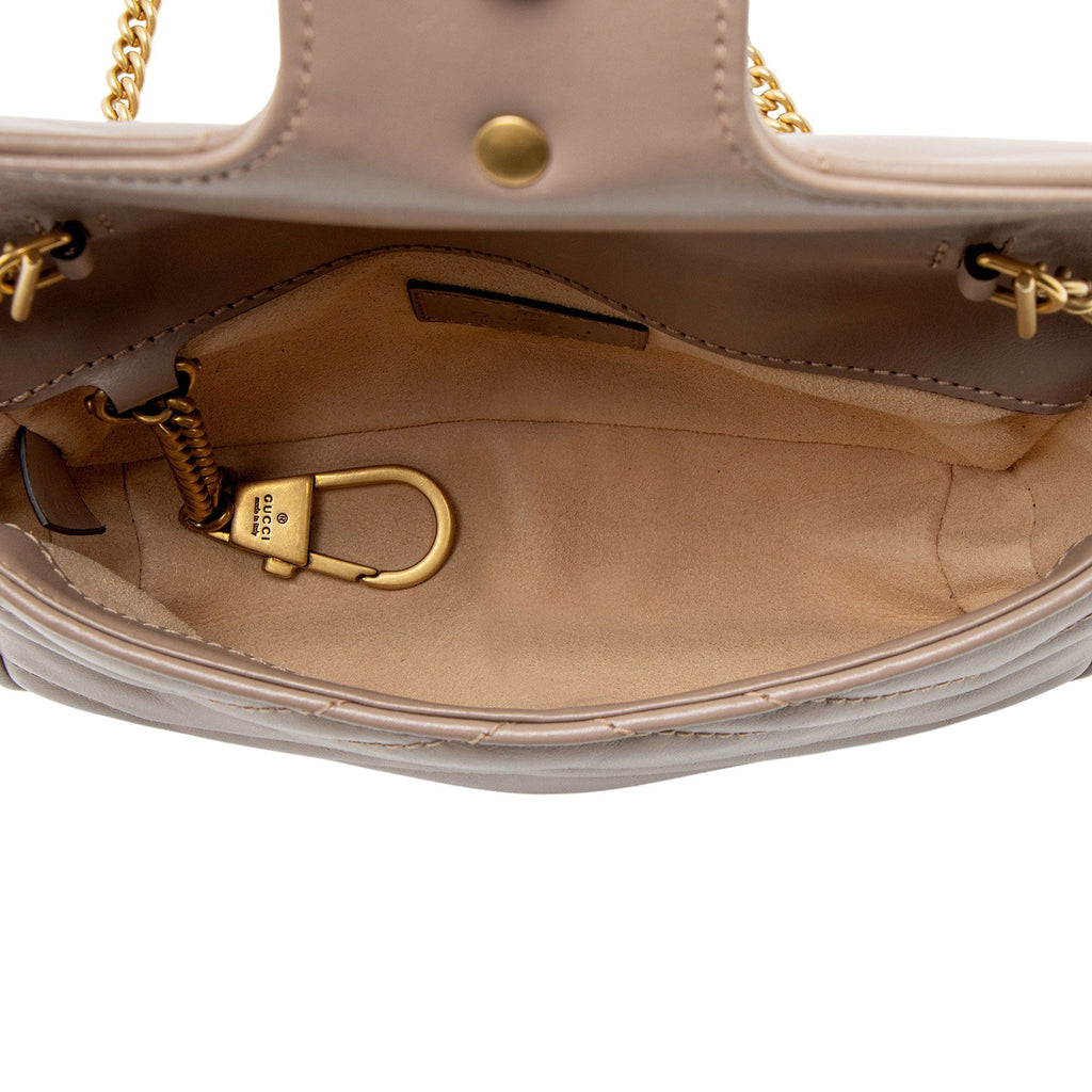 Gucci Matelasse Leather GG Marmont Mini Flap Bag