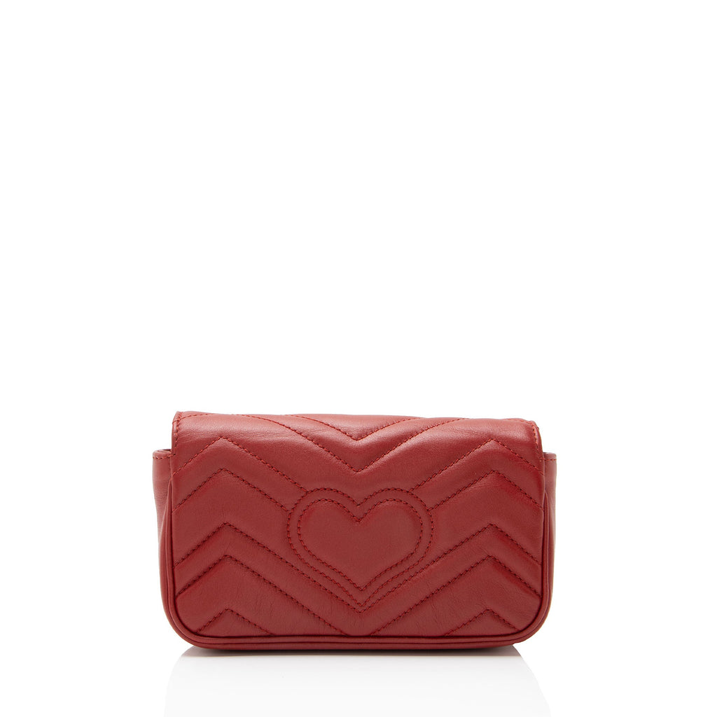Gucci Matelasse Leather GG Marmont Mini Flap Bag