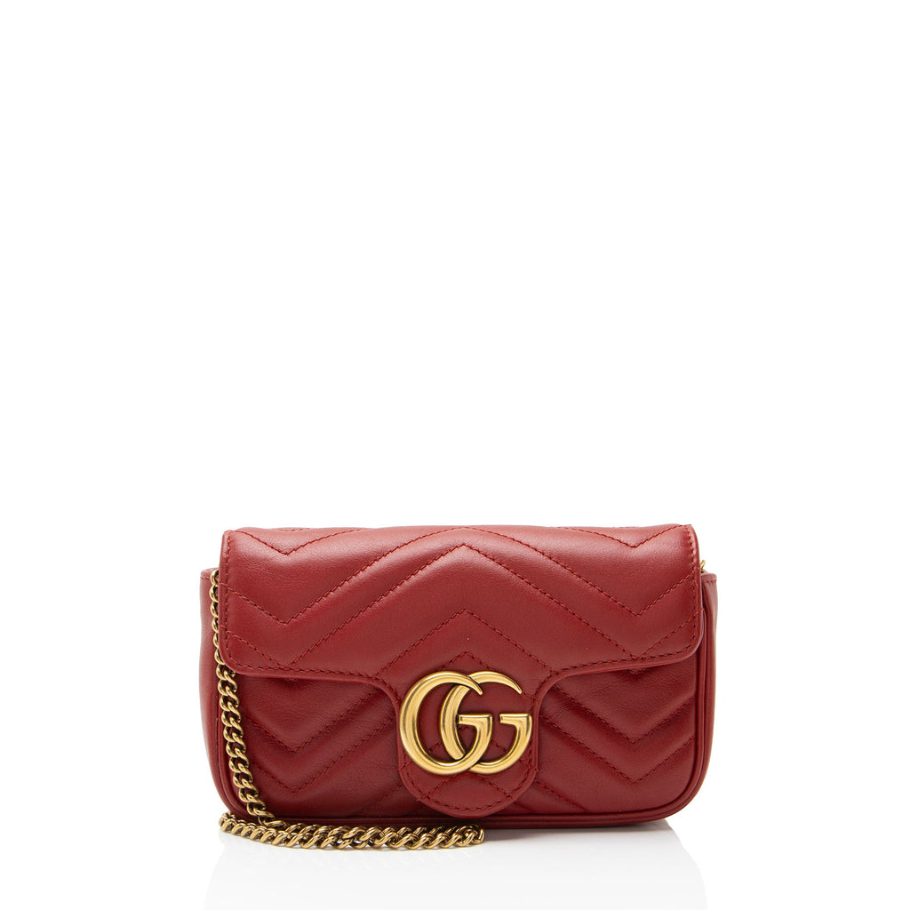 Gucci Matelasse Leather GG Marmont Mini Flap Bag
