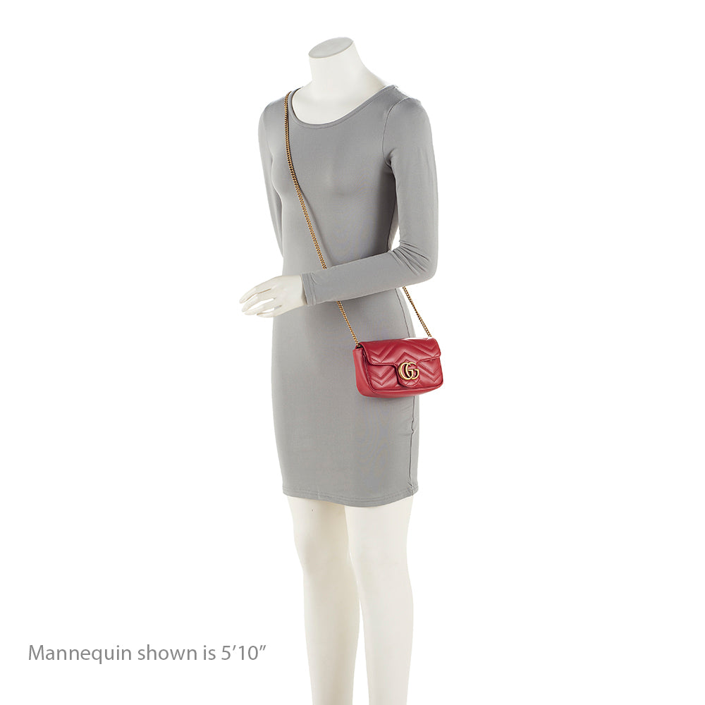 Gucci Matelasse Leather GG Marmont Mini Flap Bag