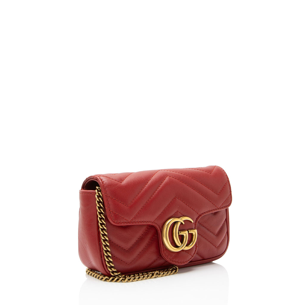Gucci Matelasse Leather GG Marmont Mini Flap Bag