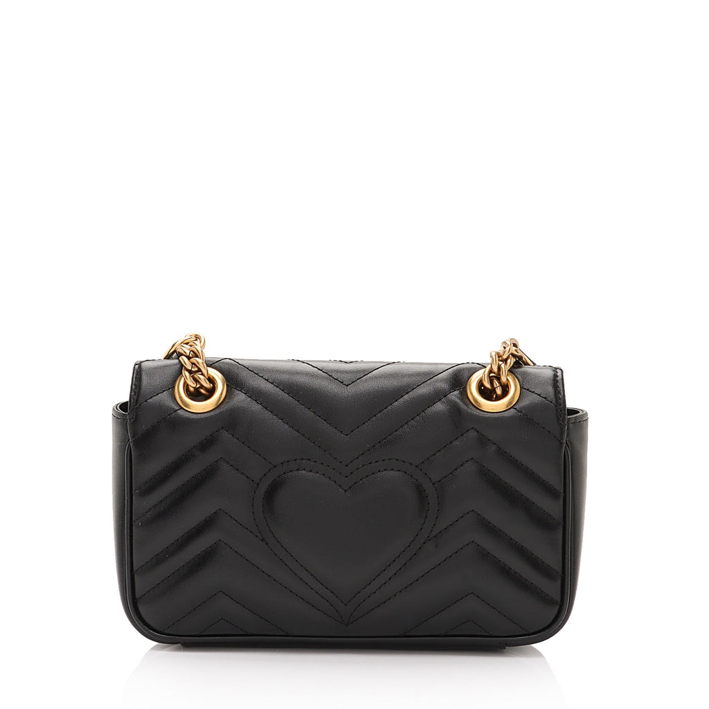 Gucci Matelasse Leather GG Marmont Mini Shoulder Bag (SHF-iWJZlj)