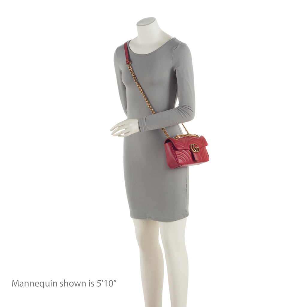 Gucci Matelasse Leather GG Marmont Mini Flap Bag (SHF-w2Ucq0)