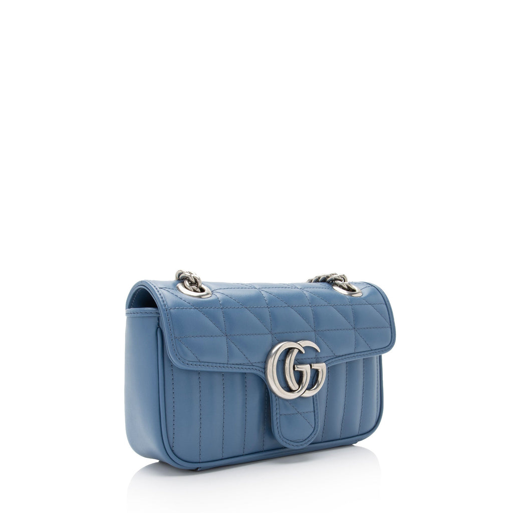 Gucci Mixed Matelasse Leather GG Marmont Mini Flap Bag (SHF-3x0jMH)