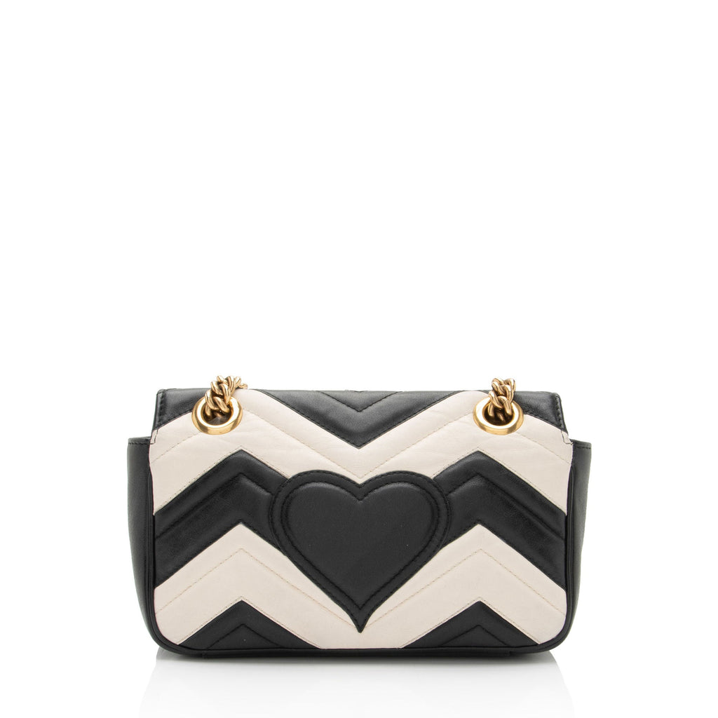 Gucci Matelasse Leather GG Marmont Two Tone Mini Flap Bag (SHF-GrfDUZ)