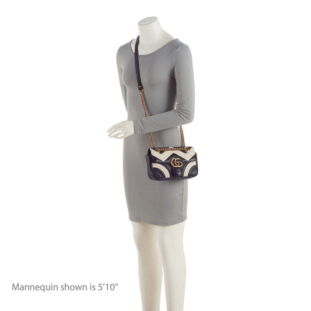 Gucci Matelasse Leather GG Marmont Two Tone Mini Flap Bag (SHF-GrfDUZ)