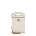 Gucci Matelasse Leather GG Marmont Mini Slip Top Handle (SHF-krsWgi)