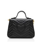 Gucci Matelasse Leather GG Marmont Mini Top Handle Bag (SHF-7cobGM)