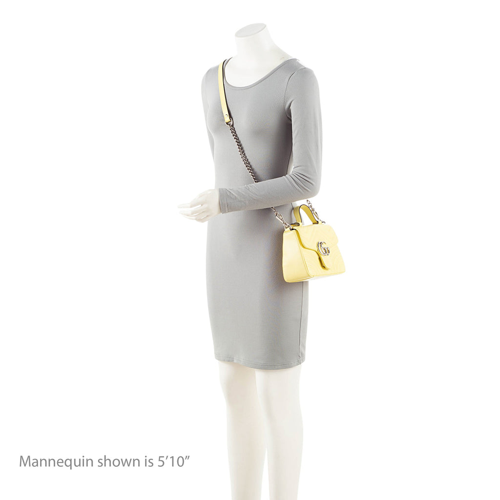Gucci Matelasse Leather GG Marmont Mini Top Handle