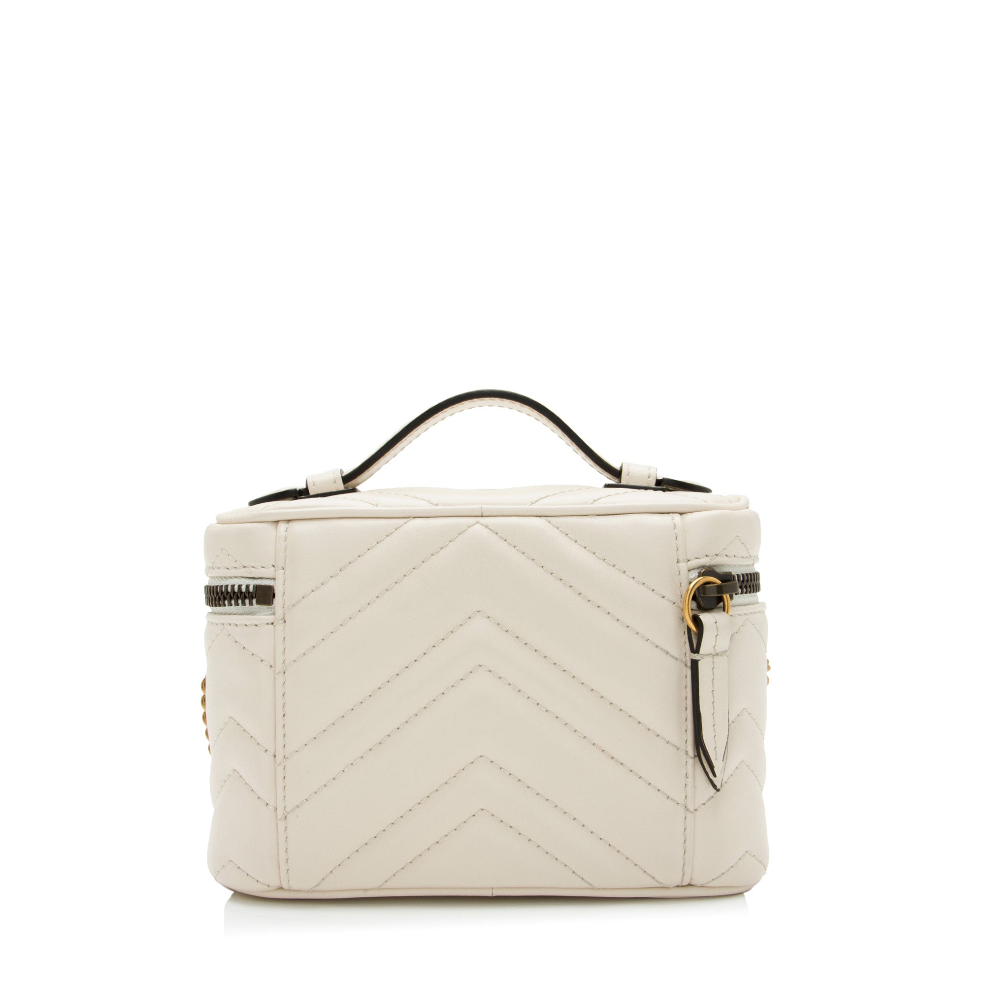 Gucci Matelasse Leather GG Marmont Mini Vanity Top Handle (SHF-OIkIzL)