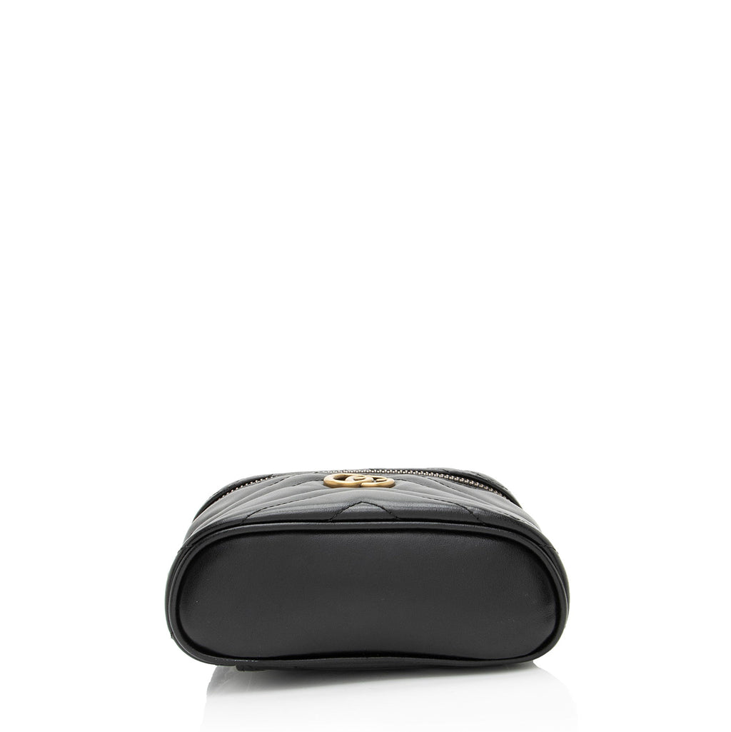 Gucci Matelasse Leather GG Marmont Mini Vanity Top Handle