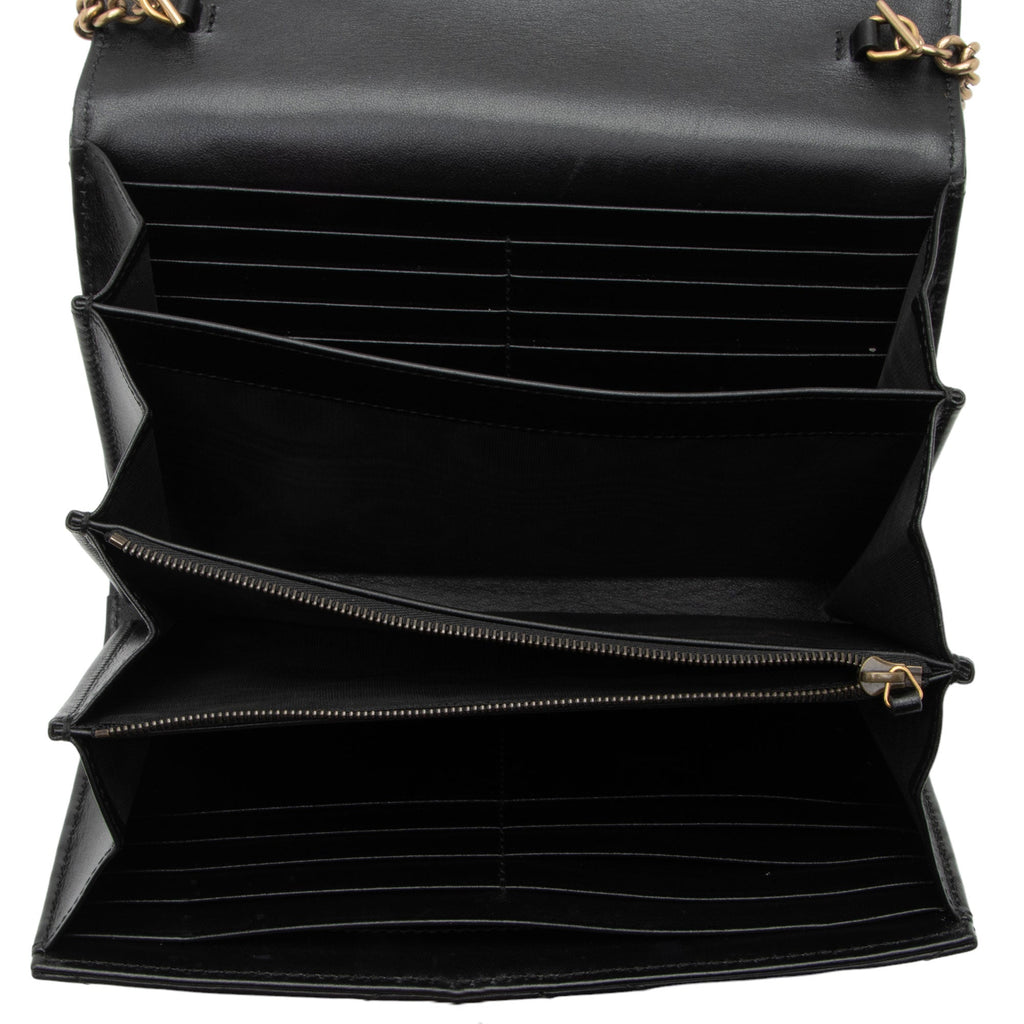 Gucci Matelasse Leather GG Marmont Mini Wallet on Chain Bag (SHF-LtbPoF)