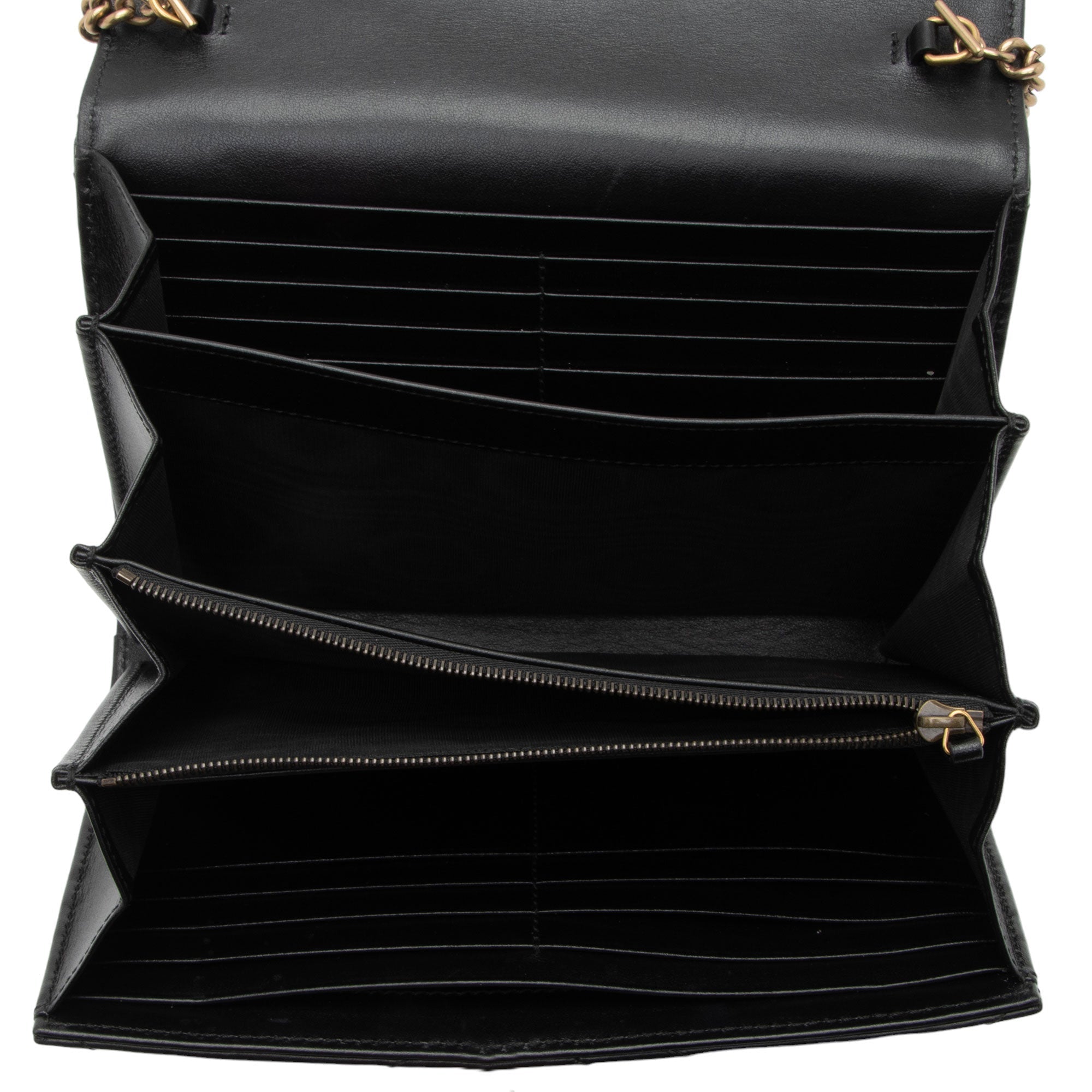 Gucci Matelasse Leather GG Marmont Mini Wallet on Chain Bag (SHF-LtbPoF)