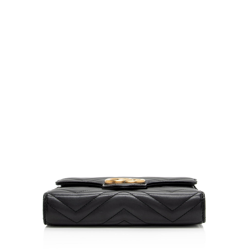 Gucci Matelasse Leather GG Marmont Mini Wallet on Chain Bag (SHF-0WR0OD)