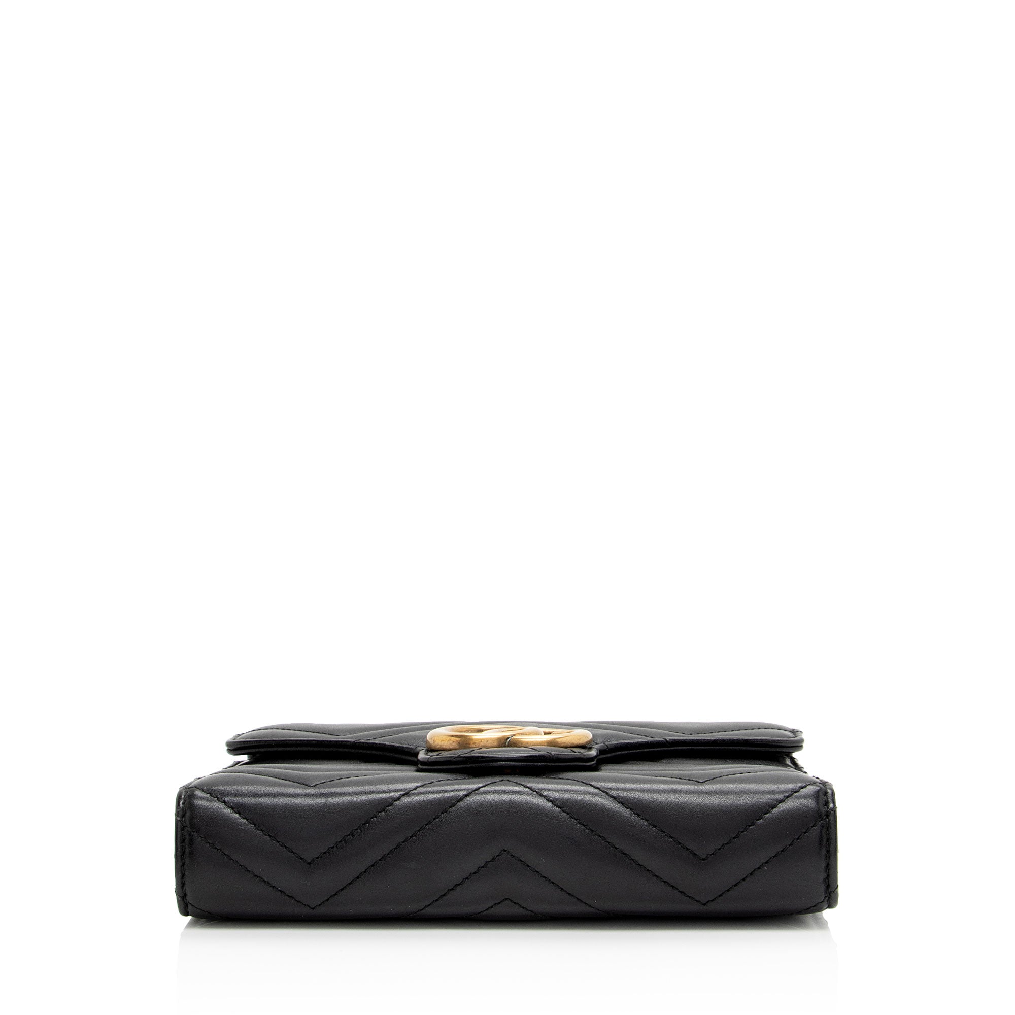 Gucci Matelasse Leather GG Marmont Mini Wallet on Chain Bag (SHF-0WR0OD)