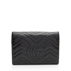 Gucci Matelasse Leather GG Marmont Mini Wallet on Chain (SHF-iDhqds)