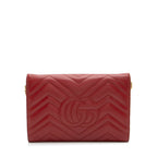 Gucci Matelasse Leather GG Marmont Mini Wallet on Chain