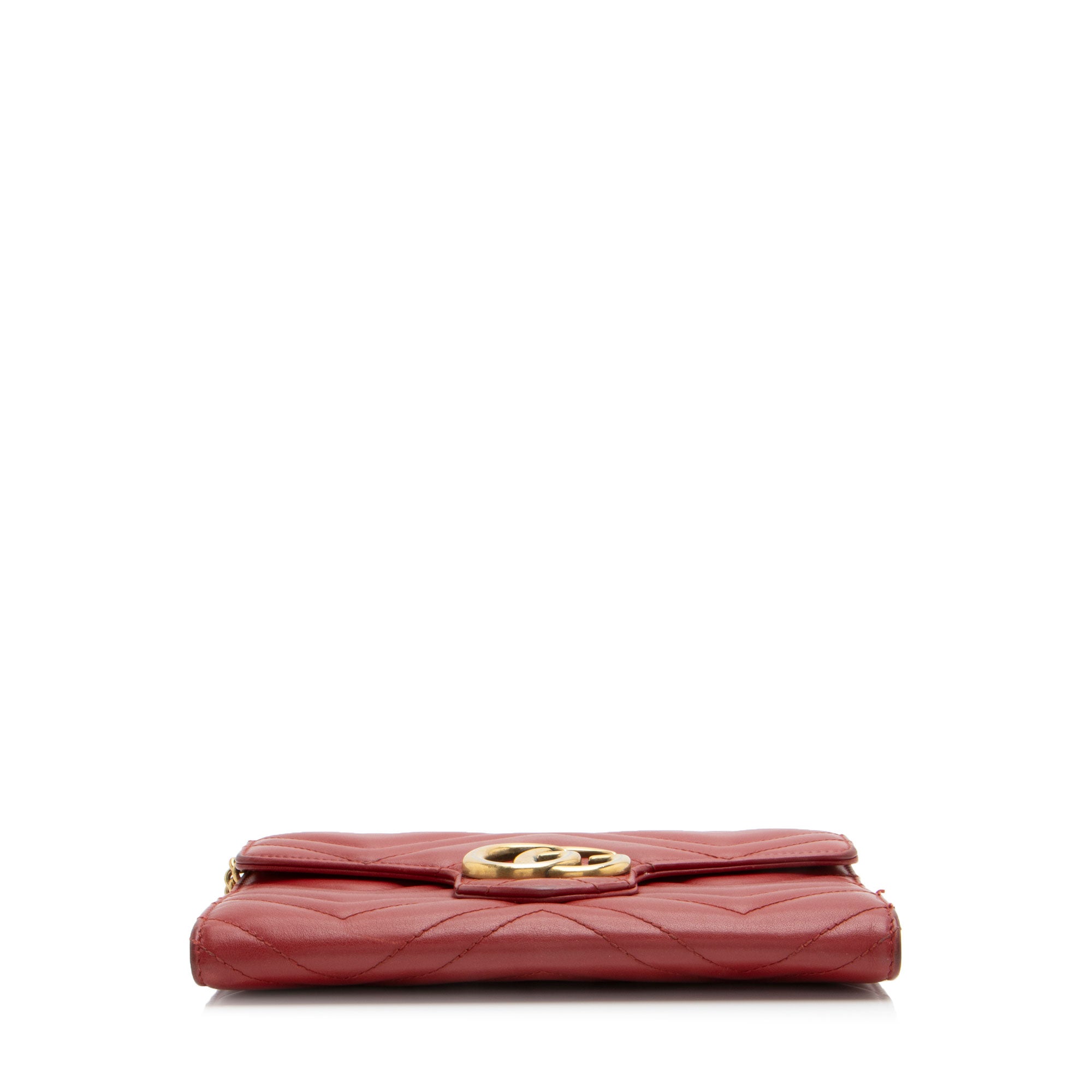 Gucci Matelasse Leather GG Marmont Mini Wallet on Chain