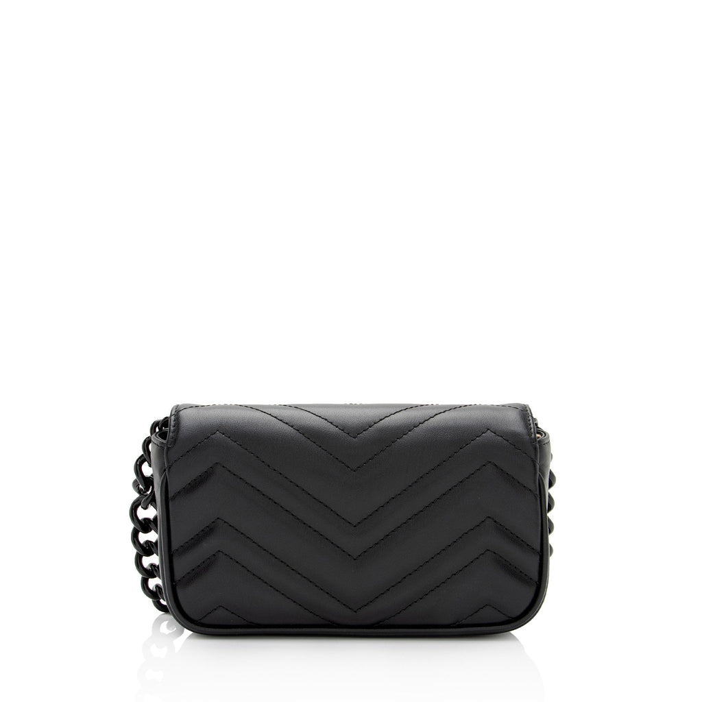 Gucci Matelasse Leather GG Marmont Monochrome Belt Bag (SHF-2itioi)