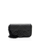 Gucci Matelasse Leather GG Marmont Monochrome Belt Bag (SHF-2itioi)