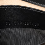 Gucci Matelasse Leather GG Marmont Monochrome Square Chain Belt Bag