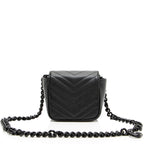 Gucci Matelasse Leather GG Marmont Monochrome Square Chain Belt Bag