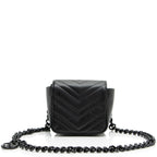 Gucci Matelasse Leather GG Marmont Monochrome Square Chain Belt Bag
