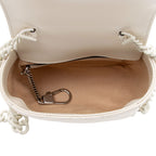 Gucci Matelasse Leather GG Marmont Monochrome Square Chain Belt Bag
