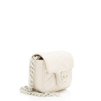 Gucci Matelasse Leather GG Marmont Monochrome Square Chain Belt Bag