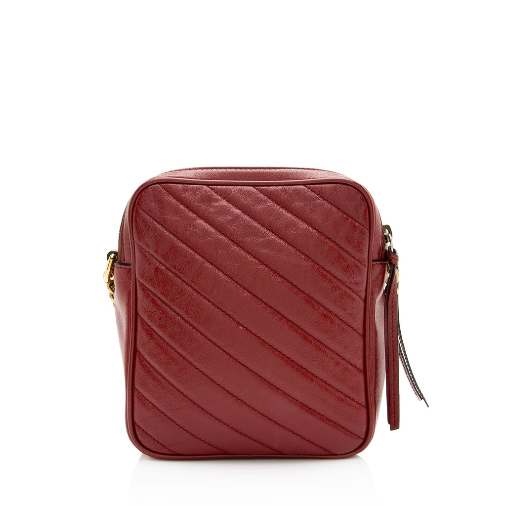 Gucci Diagonal Matelasse Leather GG Marmont Rectangular Mini Shoulder Bag