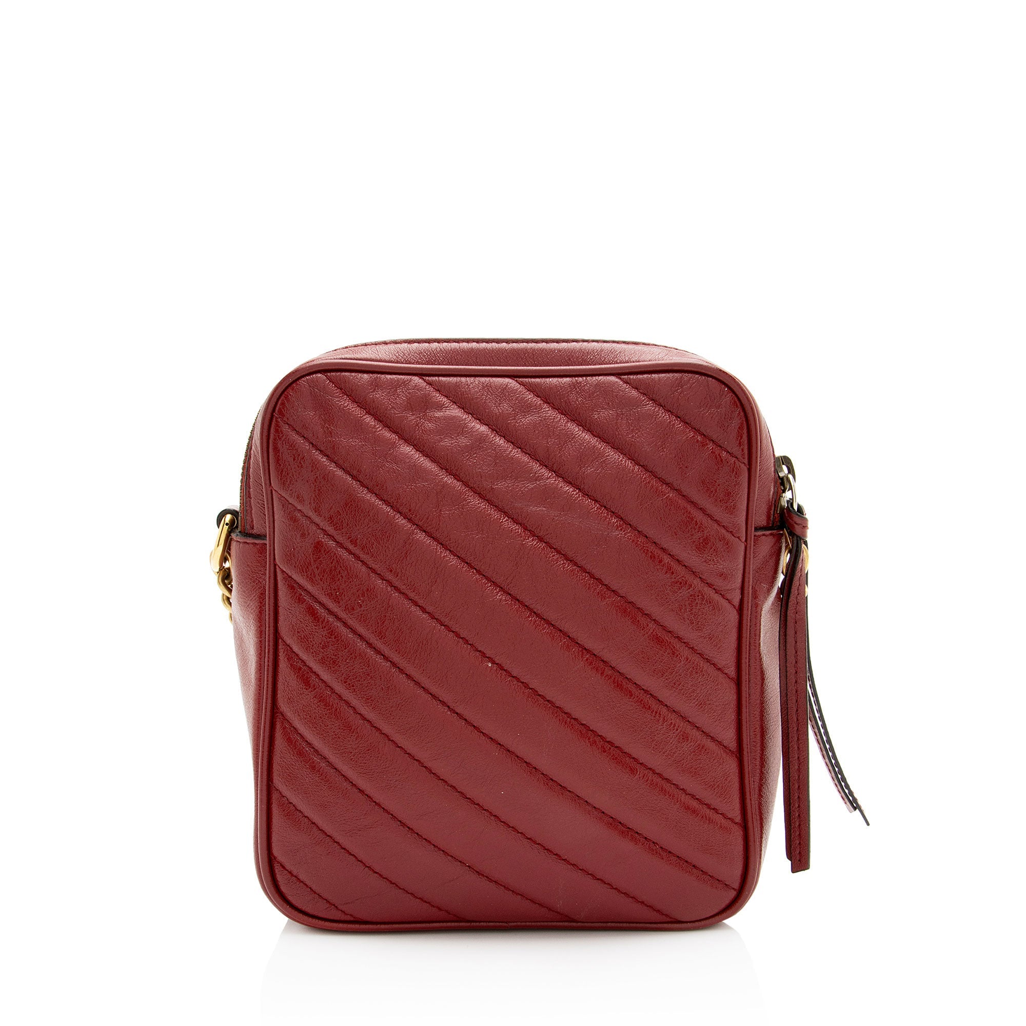 Gucci Diagonal Matelasse Leather GG Marmont Rectangular Mini Shoulder Bag