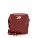 Gucci Diagonal Matelasse Leather GG Marmont Rectangular Mini Shoulder Bag